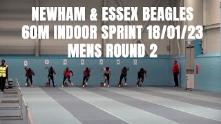 NEWHAM amp ESSEX BEAGLES 180123 60M MENS ROUND 2 INDOOR OPEN SPRINT SERIES [upl. by Rohn249]