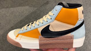 Nike Blazer Mid Pro Club Grain Patchwork Shoes [upl. by Trescha557]