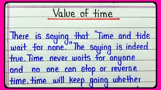 Value of time essay in english  Essay on importance of time [upl. by Alitta763]