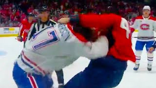 Tom Wilson Josh Anderson Fight for Kaiden Guhle  Capitals vs Canadiens 2024 NHL Highlights [upl. by Namaan]