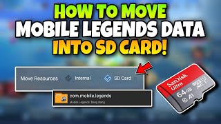 HOW TO MOVE MOBILE LEGENDS RESOURCES INTO SD CARD Best For Phones Having Low Internal Storage [upl. by Etnelav]