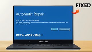 How To Fix Automatic Repair Loop in Windows 10 amp 11  Startup Repair Couldnt Repair Your PC 2024 [upl. by Cohl]