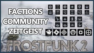 How factions communities and cornerstones work  Frostpunk 2 Tips and Tricks [upl. by Rooney383]