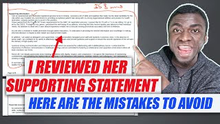 I REVIEWED HER SUPPORTING STATEMENT FOR NHS JOB HERE ARE THE MISTAKES I NOTICED [upl. by Aryas]