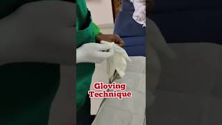 Gloving Technique  Surgery Anesthesia doctor medicalstudent tranding shortvideo viral reels [upl. by Ailimaj]