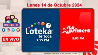 Loteka y la Primera en vivo 🎰 │Lunes 14 de Octubre 2024 – 755 PM [upl. by Gasser]