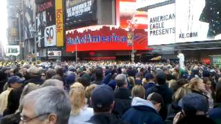 Notre Dame Fight Song Times Square [upl. by Scherle]