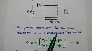 Impedance Matching in HF lines  Matching Techniques  One Eighth Wave Line method [upl. by Mashe]