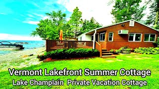 Vermont Waterfront Summer Cabin For Sale  Lake Champlain Cabins For Sale  Xtra Large Shed [upl. by Sperry]