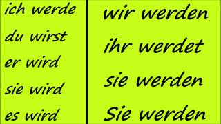 ♫ Werden Conjugation Song ♫ German Conjugation ♫ Das Lied der Konjugation von Werden ♫ [upl. by Puglia]