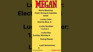 Megan Name Meaning shorts namemeaning megan [upl. by Guillemette]