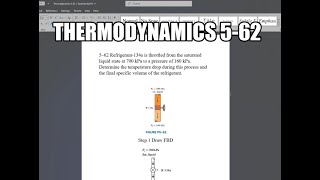 Thermodynamics 562 Refrigerant134a is throttled from the saturated liquid state at 700 kPa to a [upl. by Eenat]