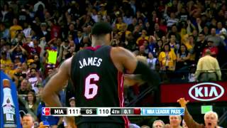 LeBron James Game Winning Three to Beat the Warriors HD [upl. by Winograd]