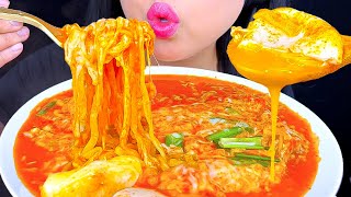 asmr soft boiled eggs and spicy noodles [upl. by Sokem]