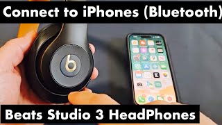 How to Connect amp Pair Beats Studio 3 Headphones to an iPhone via Bluetooth [upl. by Octavla393]