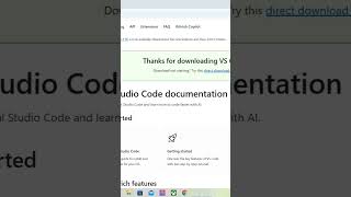 Learn to install visual studio code in 1 minute VS code installation in Windows 10 shorts [upl. by Leifer]