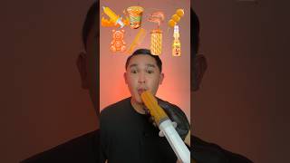 Random Orange Food Mukbang 🤪✨ [upl. by Ydnab582]