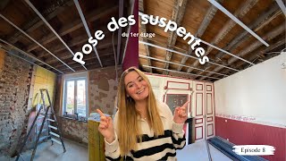 Je pose les suspentes et les fourrures 8 rénovation [upl. by Clower]