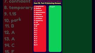 Jobs detail from employment agency listening Answer  YT short  Viral  cam 18 test4 [upl. by Beberg]