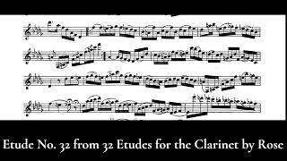 Etude No 32 from 32 Etudes for the Clarinet by Cyrille Rose [upl. by Fayette]