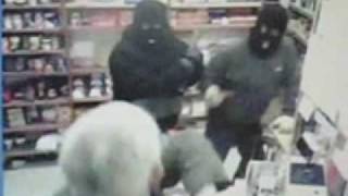 Knipton Post Office samurai sword raid CCTV footage [upl. by Asilet]