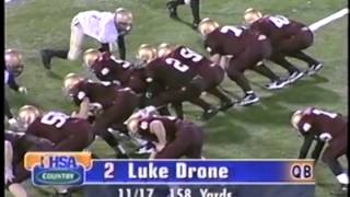 2001 IHSA Boys Football Class 4A Championship Game Addison Driscoll vs Mt Carmel [upl. by Olnek895]