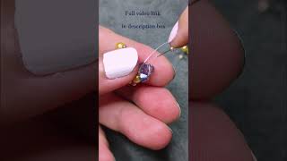 1 minute how to make beaded earrings making earrings with pearls 4mm amp bicone 4mm [upl. by Desdamona]