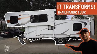 One of the COOLEST RVs Youve EVER SEEN Trailmanor 2720 Setup and Tour [upl. by Tekla]