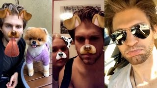 Keegan Allen  All Snapchat Videos  ft Brett Dier amp Ali Collier  February 2017 [upl. by Duthie]