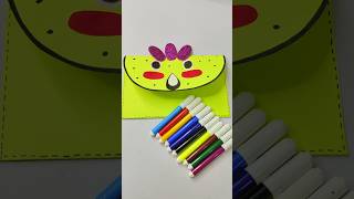 how to make paper walletpaper wallet craft idea for kids trending viralshot youtubeshorts diy [upl. by Peckham]