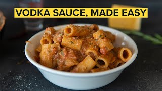 how to make the EASIEST PASTA WITH VODKA SAUCE at home [upl. by Ramsay]