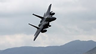 Pure F15 Strike Eagle Low Level Flying Sounds Without Music quot The Roundabout  Mach Loop quot [upl. by Ayahc]