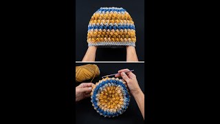 Easy multicolor beanie hat Crochet for beginners Miarti🧶 [upl. by Aiek]