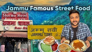 Jammu Famous Street Food Tour  Pandit ji Kalari Kulcha Delicious Rajma Chawal amp more [upl. by Enelrac777]