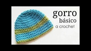 Gorrito de bebe crochet de 0 a 3 meses [upl. by Arraik]