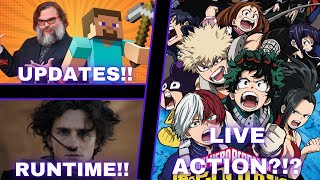 My Hero Academia Live Action Dune Part Two Runtime Revealed Minecraft Movie Movie News [upl. by Rice]