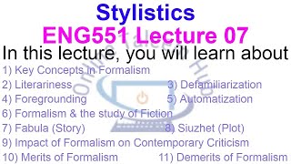 Stylistics  ENG551 Lecture 07 [upl. by Petronia]