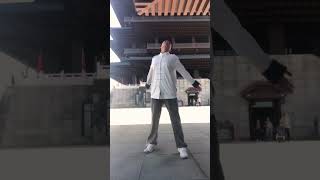 shorts Bend forward and breathe chineseworkout dance kungfuworkout kungfutraining [upl. by Mahsih]