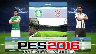 PES 2016  Demo Gameplay PS3X360  PALMEIRAS vs CORINTHIANS mas sem a ARENA [upl. by Dewey831]