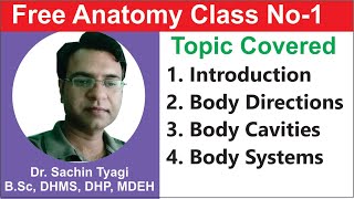 Basic Class  Body directions and cavities  BEMS  Paramedical lectures [upl. by Eelam]