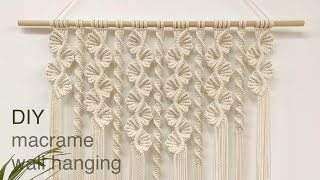 DIY  macrame leaves wall hanging  마크라메 나뭇잎 월 행잉 [upl. by Laehcim527]