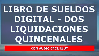 Liquidaciones quincenales libro sueldos digital afip [upl. by Ramsey]