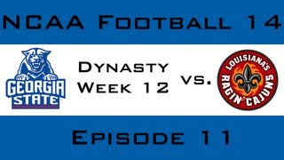 NCAA Football 14 Georgia State Dynasty Week 12 vs Louisiana vs Lafayette  EP11 [upl. by Riley221]