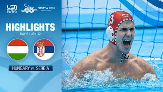 Hungary vs Serbia Highlights  Quarter Finals  European Water Polo Championships 2024 [upl. by Aivato154]