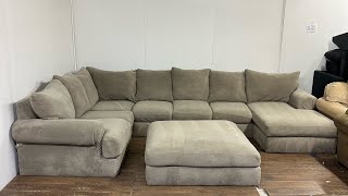 Gray 3Piece Sectional w Ottoman  Used Furniture Stores New Jersey [upl. by Lathe]