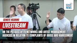 GMA Integrated News Live PART 1 Senate hearing on the policies of TV networks and artist [upl. by Mchail]