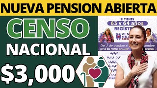 🤑CENSO BIENESTAR FECHAS REGISTRO PAGO DE 3000 NOVIEMBRE NACIONAL PENSIONES🤔🤔AMLO Y CLAUDIA S😎 [upl. by Abehs217]