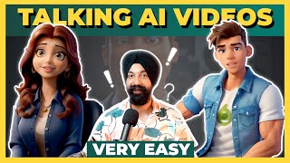 TALKING AI videos ✅ Very Easy Steps in Hindi ✨ [upl. by Medor174]