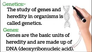 Biology 9thlec4Genetics and Embryology [upl. by Zhang]