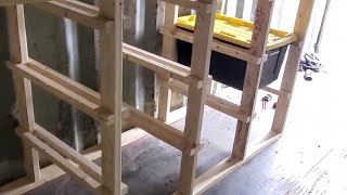 DIY Storage Tote Rack  Build dimensions  easy build  free plans  27 Gallon tote storage [upl. by Ivor]